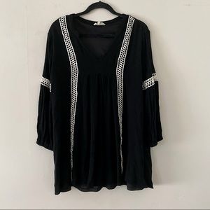 Entro boho dress with puff sleeve